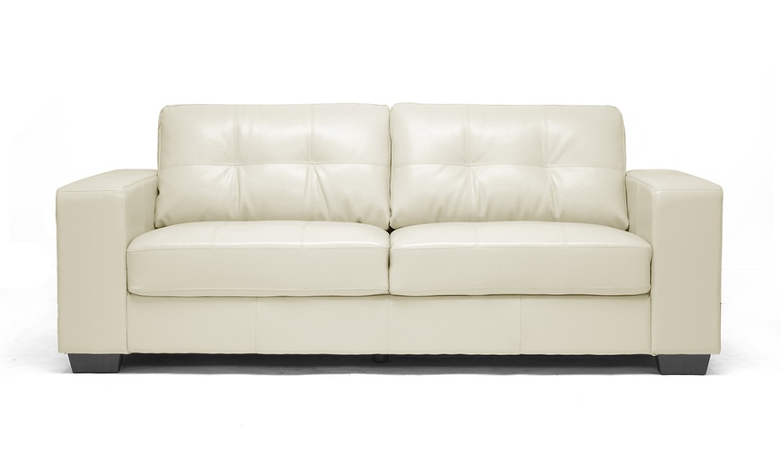 ivory leather sofa and loveseat