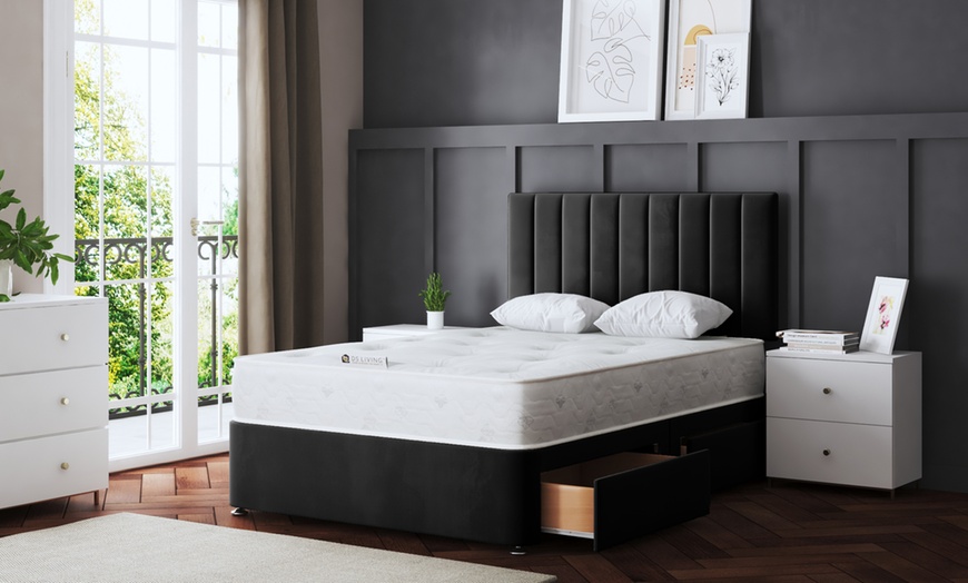 Image 16: Amelia Panel Divan Bed with Optional 2 or 4 Drawers