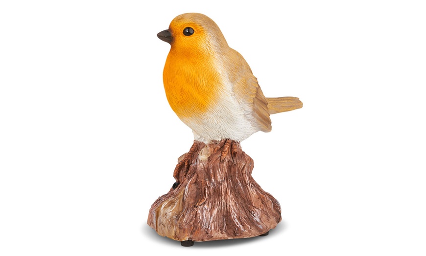 Image 2: One or Two Electronic Singing Robin Ornaments