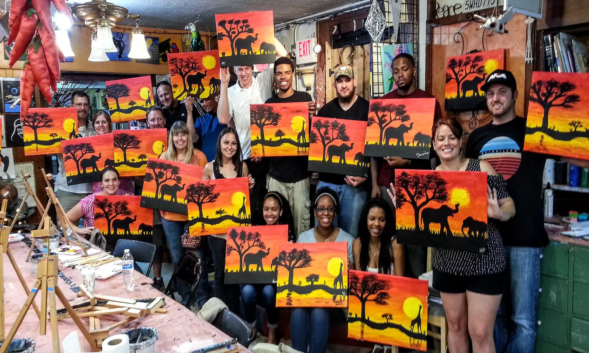 Canvas Painting Class for One, Two, or Four at Canvas and Coffee (46% Off) - Second Medium