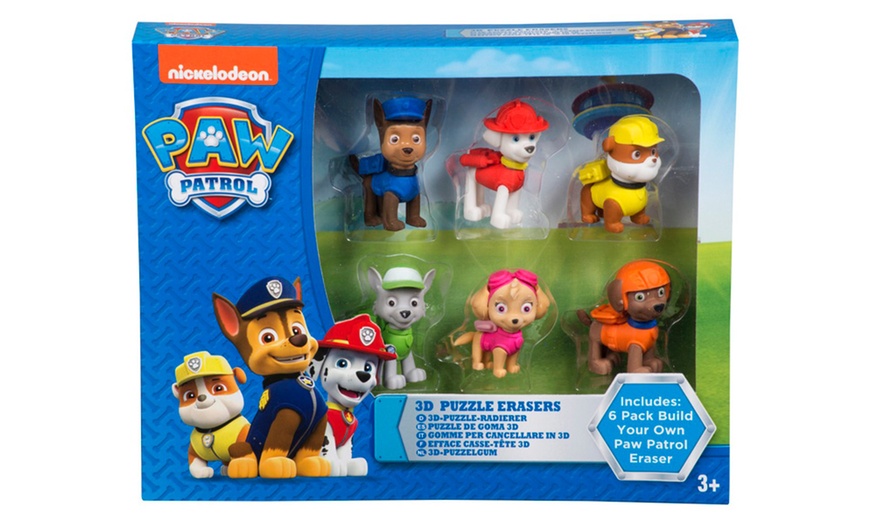 Image 1: Paw Patrol Six-Pack Puzzle Erasers