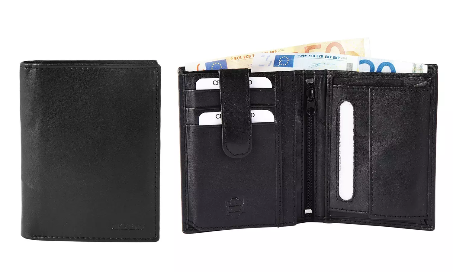 1x, 2x, oder 3x Herren- oder Unisex-Geldbörse aus Leder