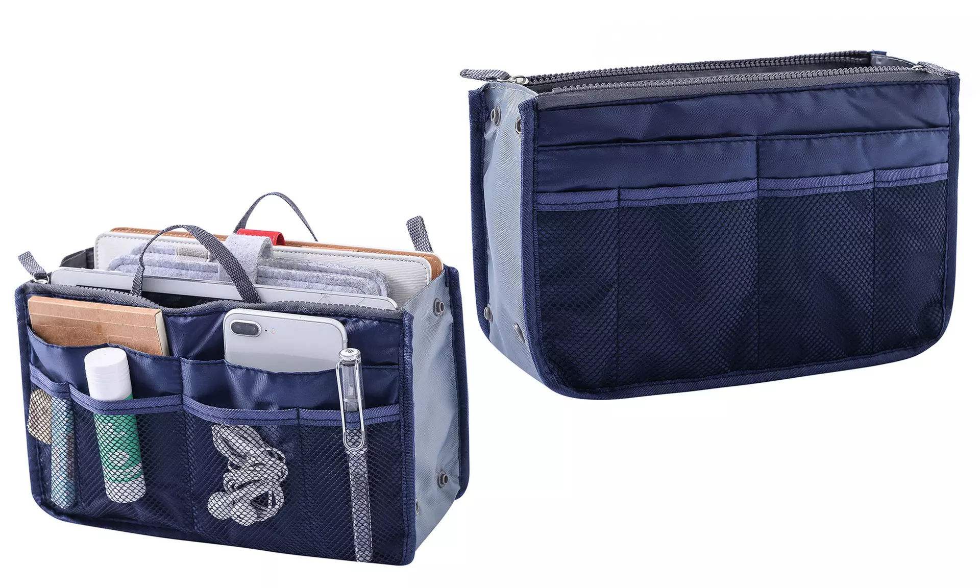 1x, 2x, 3x oder 4x Organizer mit 13 Fächern für Handtasche
