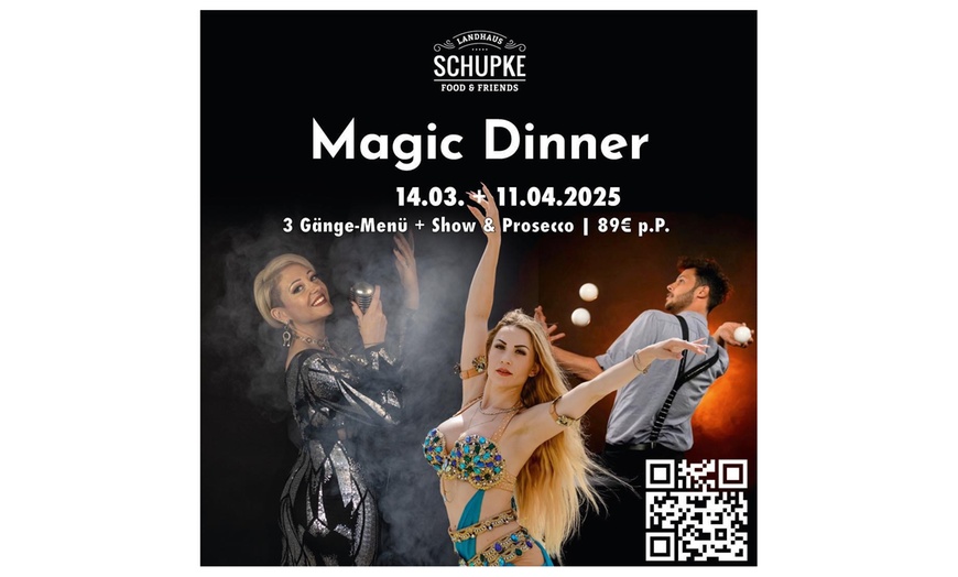 Image 1: Magic-3-Gänge-Dinner für 2 Personen am 14. März oder am 11. April