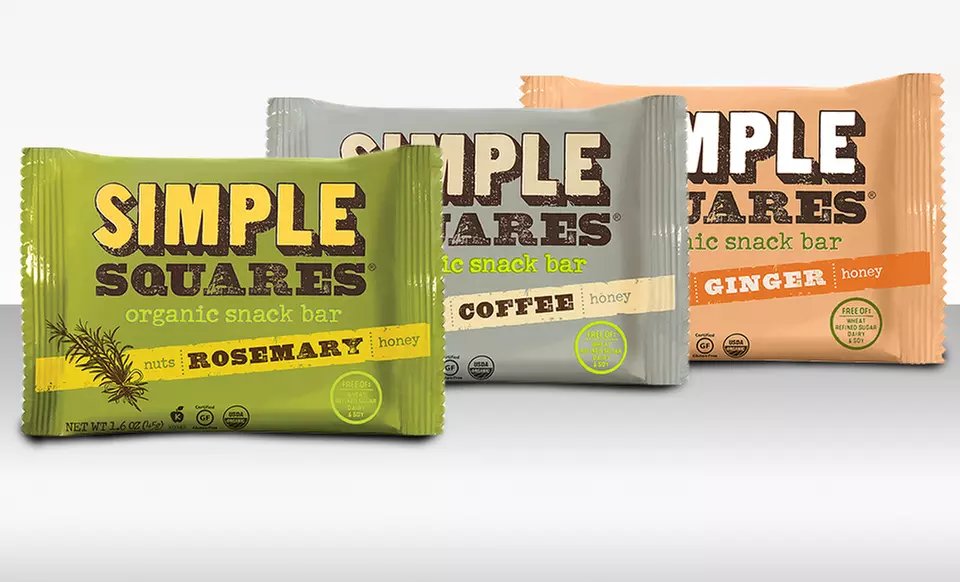 12-Pack of Simple Squares Organic Snack Bars. Multiple Flavors Available. - Primary Image