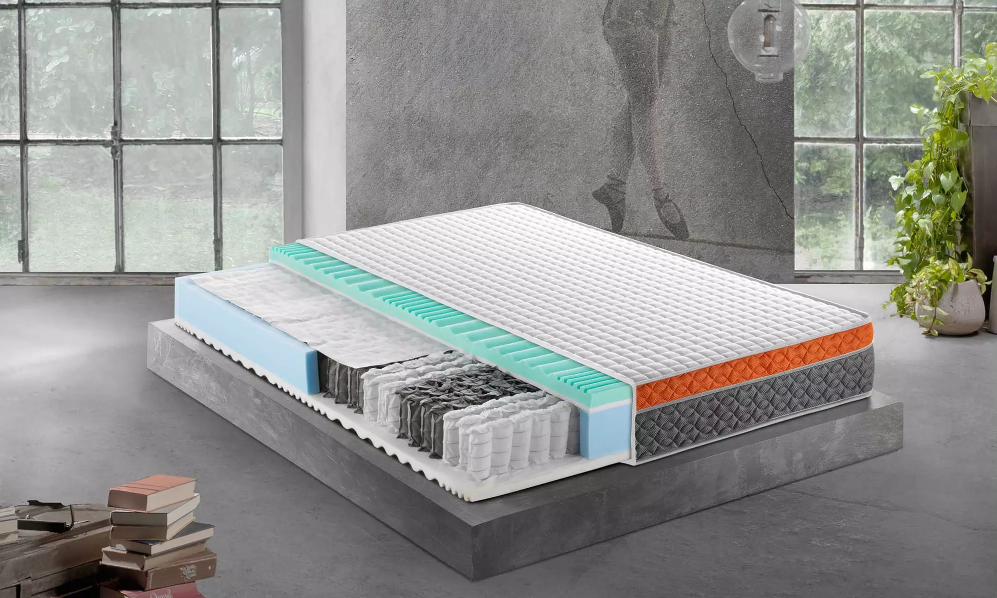 Matelas Mentor à mémoire de forme basé sur des ressorts indépendants