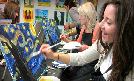 $17 for a BYOB Painting Class at Wine and Design ($35 Value) - Primary Image