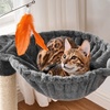 Image 1: 48cm Cat Tree with Hammock Bed and Scratching Post Indoor Tower