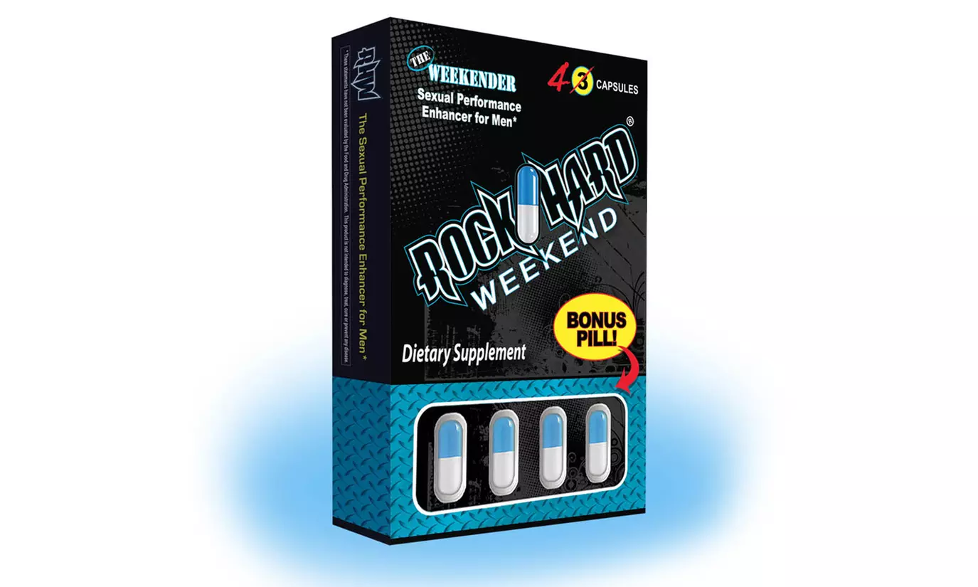 RockHard Weekend Sexual Performance Enhancer for Men; 2-Pack of 4-Capsule Boxes - Primary Image