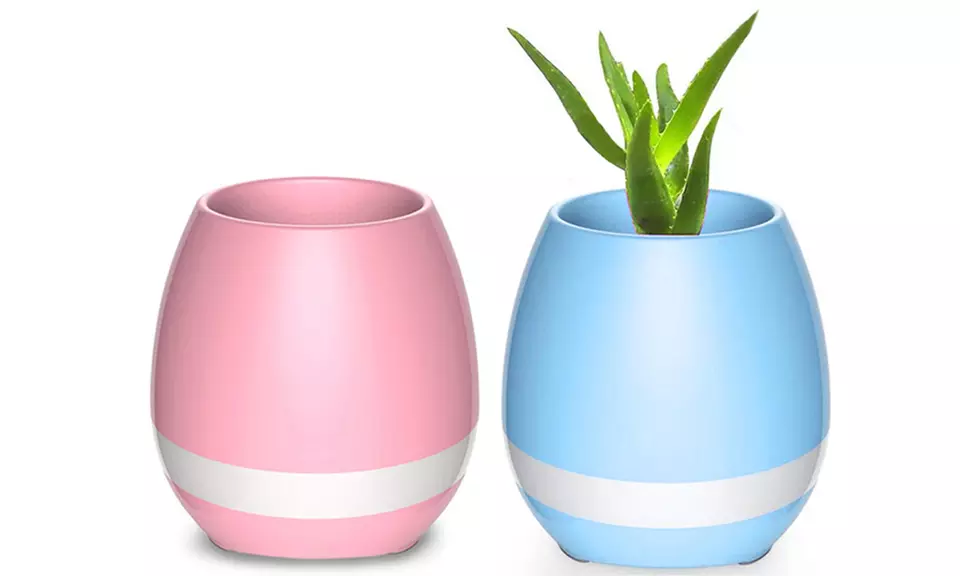 1 ou 2 haut-parleurs bluetooth en forme de pot de fleurs - Primary Image