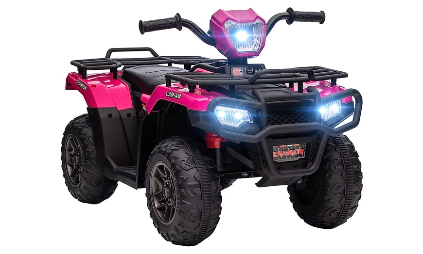 Image 2: HomCom Electric Ride-On Quad Bike for Kids