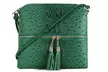 MKII Sadie Ostrich Print Crossbody Purse with Tassels - Image 6