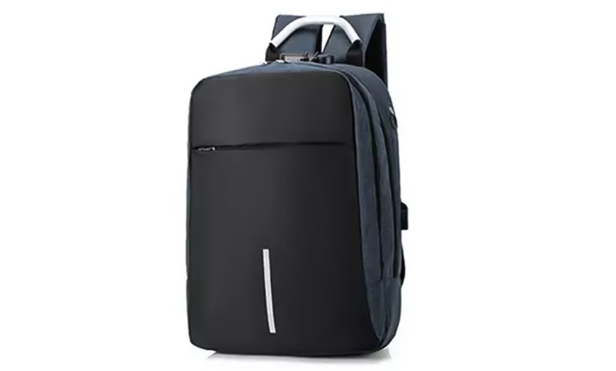 Image 12: Anti-Theft Password Lock Backpack