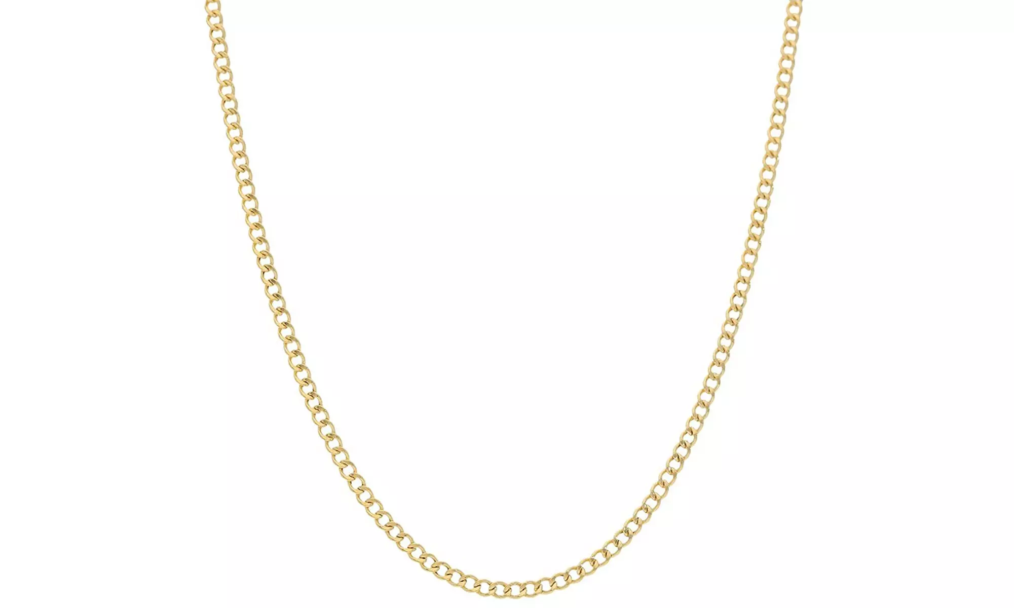 14K Gold 2.5MM Cuban Curb Link Chain Necklace by Moricci - Primary Image