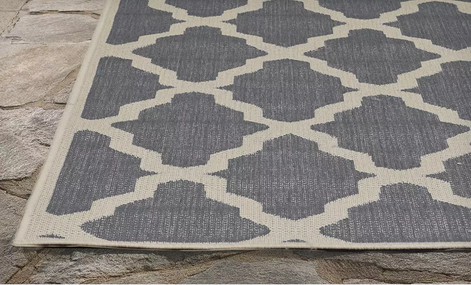 Chevron, Moroccan, or Trellis Outdoor Patio Rugs (Up to 67% Off). Multiple Colors Available. Free Shipping and Returns. - Primary Image