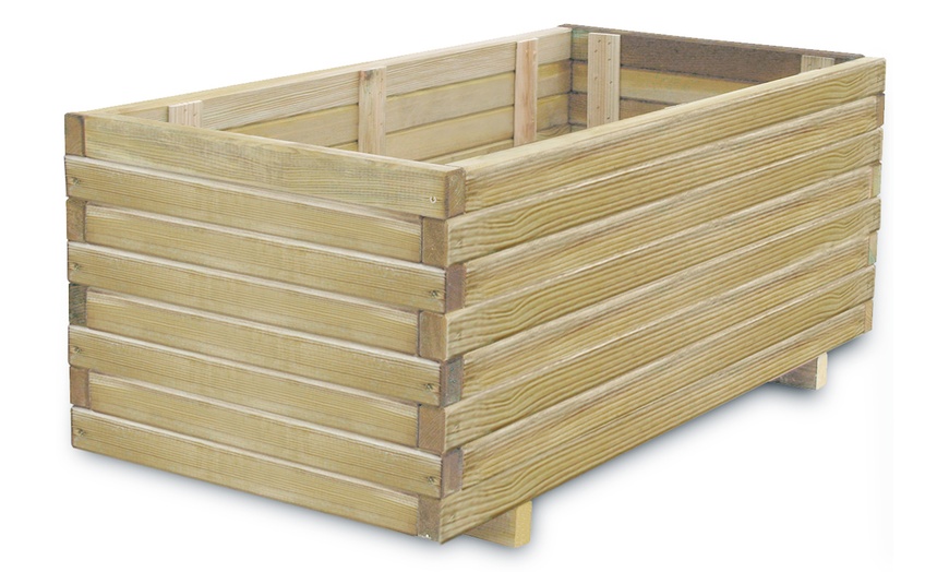 Image 22: Rectangular Wooden Planter