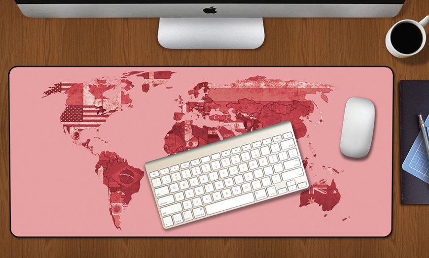 Image 1: World Map Mouse Mat Pad