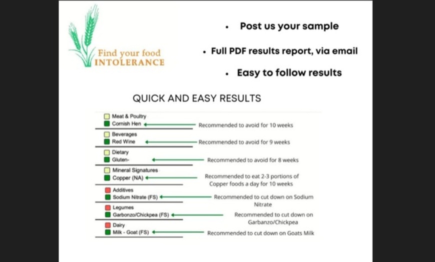 Image 3: Sensitivity and Digestive Home Test Screening, check up to 800 items