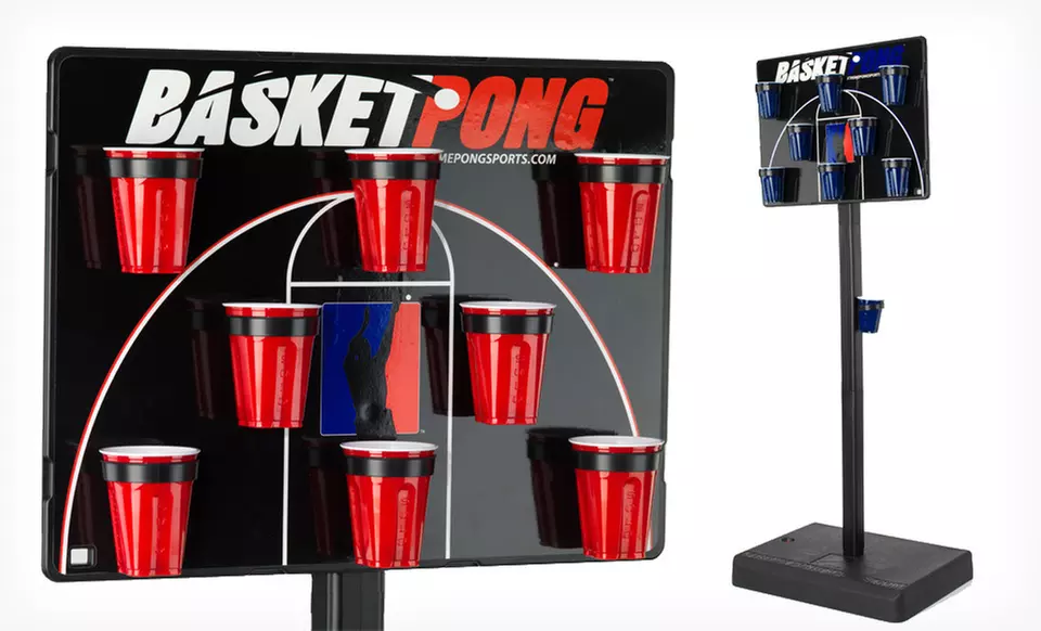 $69.99 for a BasketPong Half Court Set in Blue or Red ($129.99 List Price). Free Shipping and Free Returns. - Primary Image