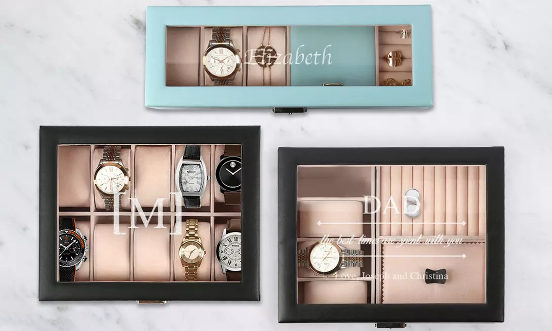 Up to 42% Off Personalized Watch Boxes, Accessory Cases, and Jewelry Storage Valets from Monogram Online  - Primary Image