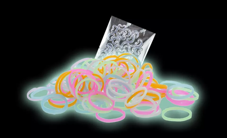 Rubber Loom-Band Refills in Glow-in-the-Dark - Second Medium