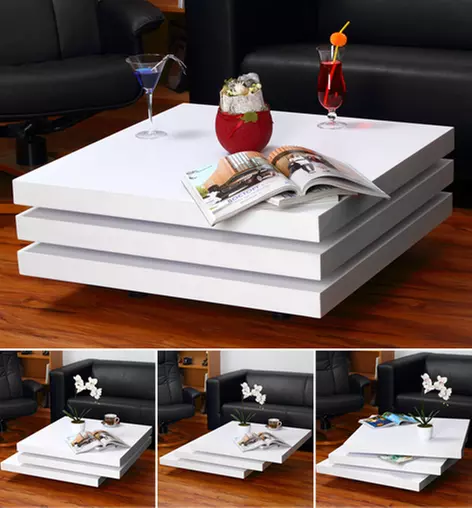 Hochglanz-Couchtisch in verschiedenen Modellen und Farben ab 89 € - Second Medium