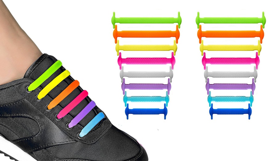 Image 2: Silicone No-Tie Shoelaces