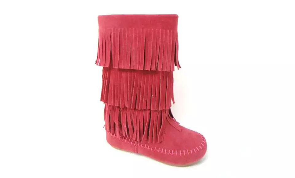Shoes of Soul Kids' Fringe Boot. Multiple Colors Available. Free Returns. - Second Medium
