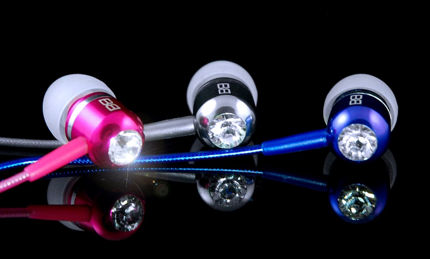 Earbuds with discount swarovski crystals