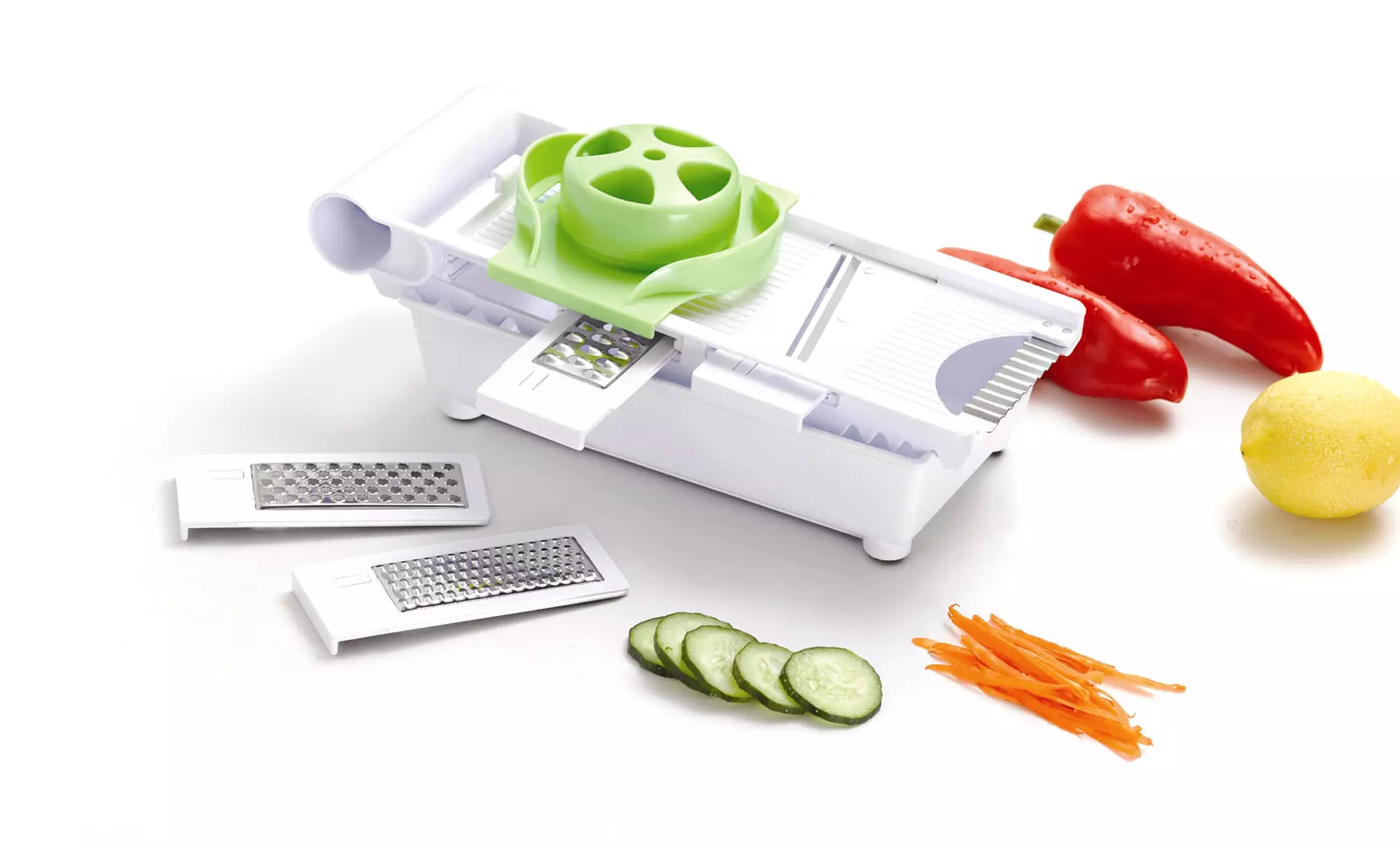 6-Piece Kitchen Mandoline Slicer and Grater. Free Returns. - Primary Image