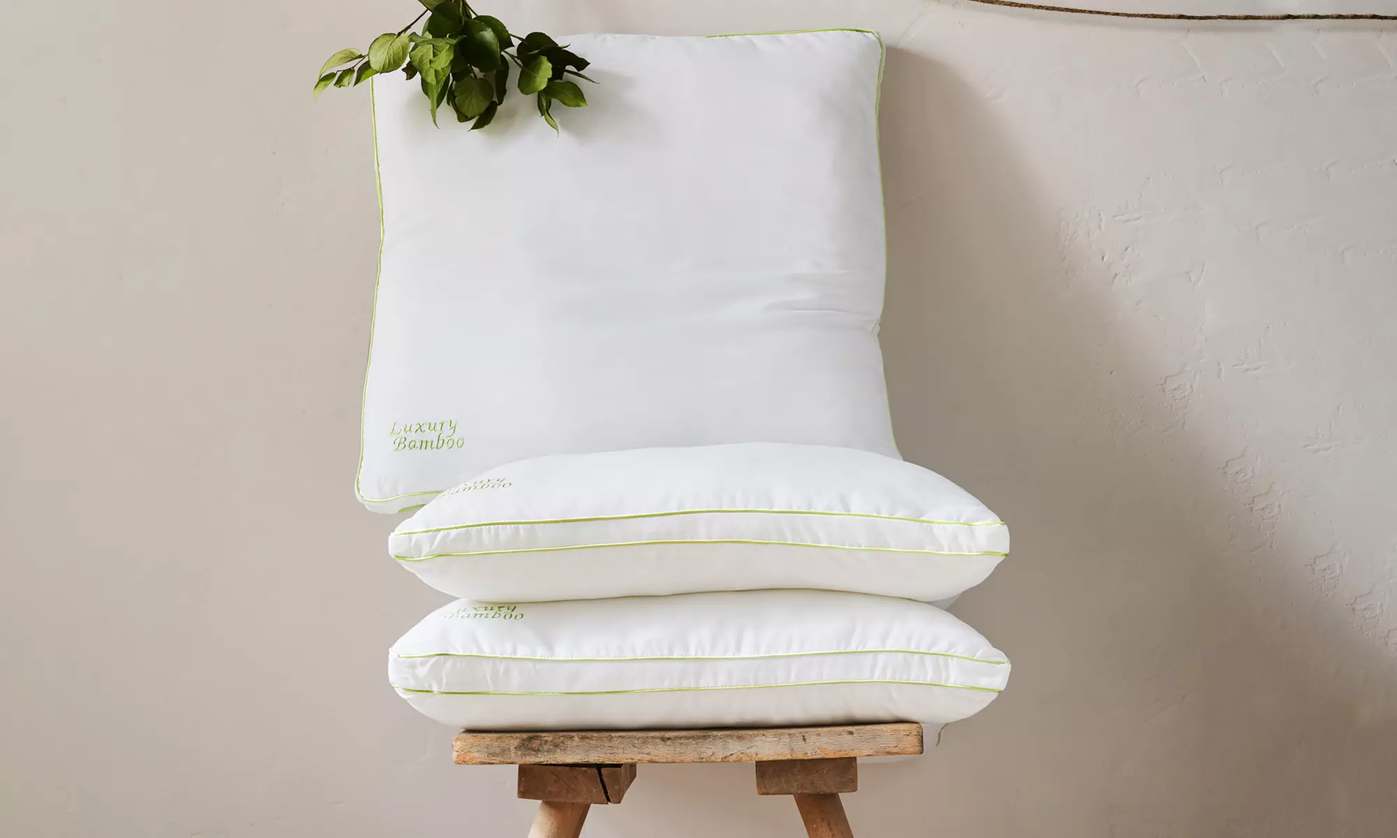 1, 2 ou 4 oreillers Luxury avec fibres de bambou - Primary Image