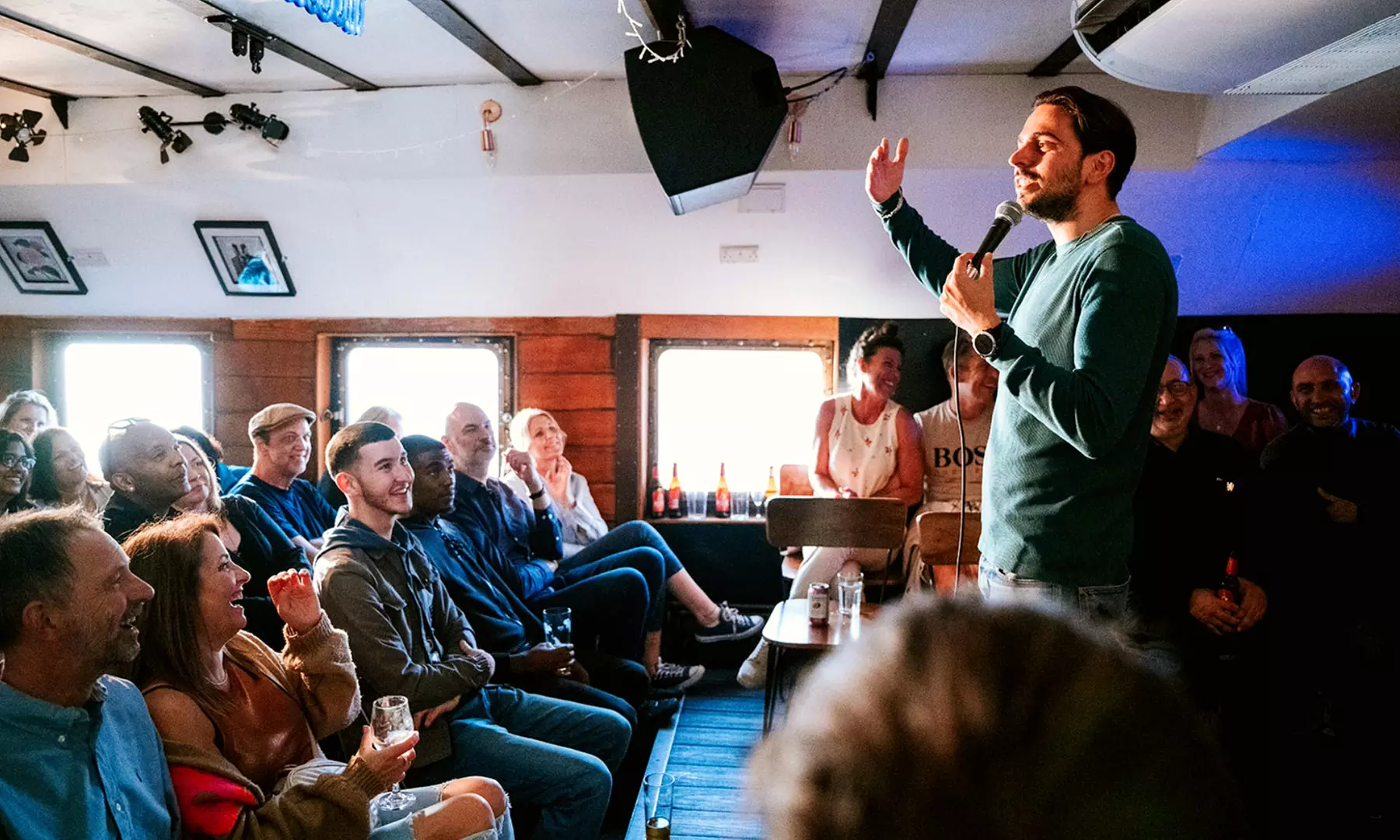 Boat Comedy Show (+FREE Pizza & Drink) Dark Stand-up