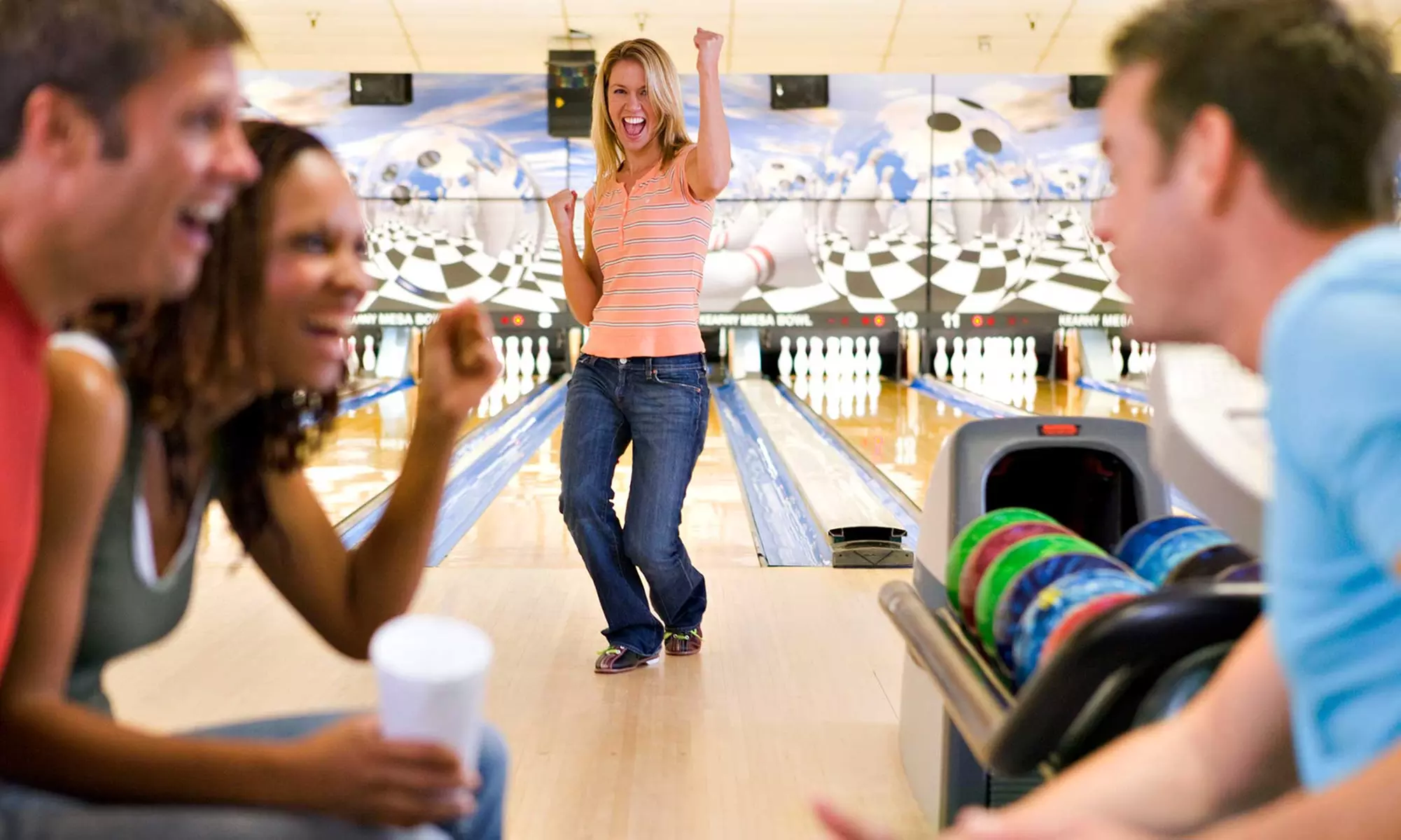 Bowling Night for Two or Four with Pizza at HP Bowling Center (Up to 58% Off) - Primary Image