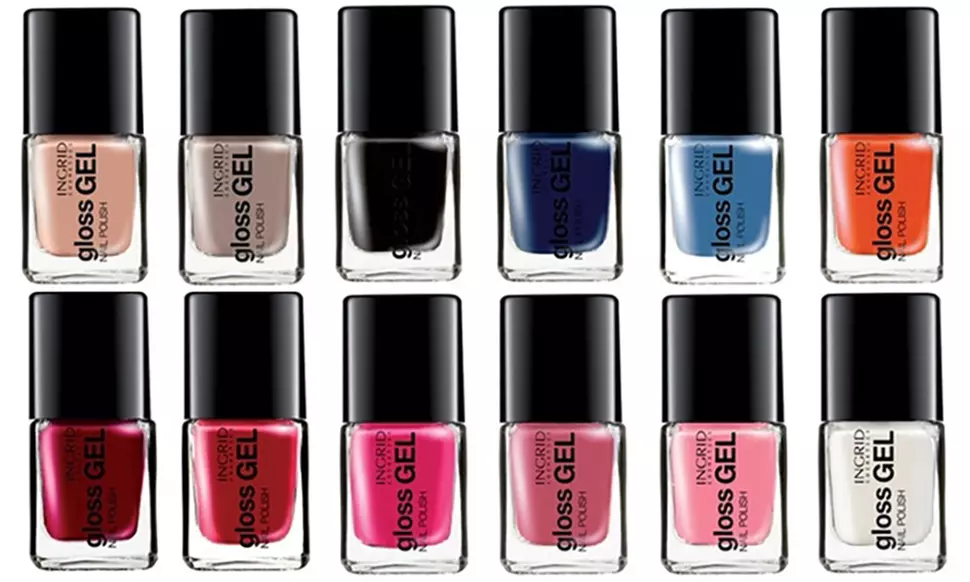Set de 3, 6 ou 12 vernis Gel gloss Ingrid avec ou sans dissolvant sans acétone - Primary Image