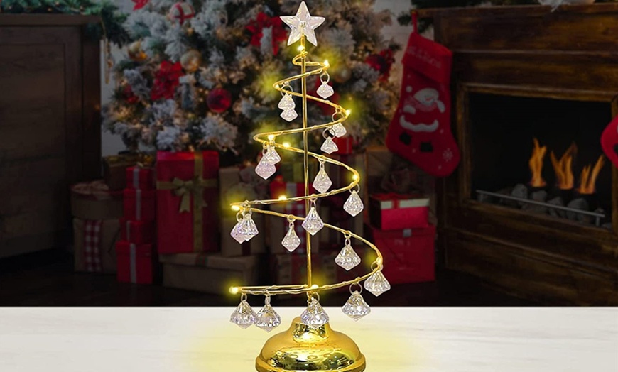 Image 4: Crystal Christmas Tree Lamp