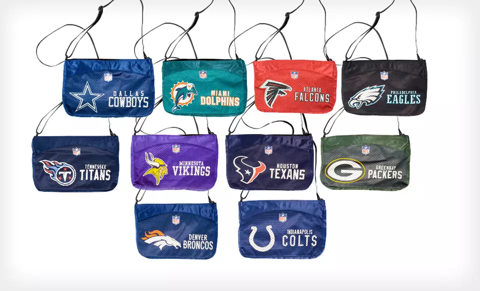 $8.99 for an NFL Cross-Body Jersey Mini Purse ($20 List Price). 27 Teams Available. - Second Medium