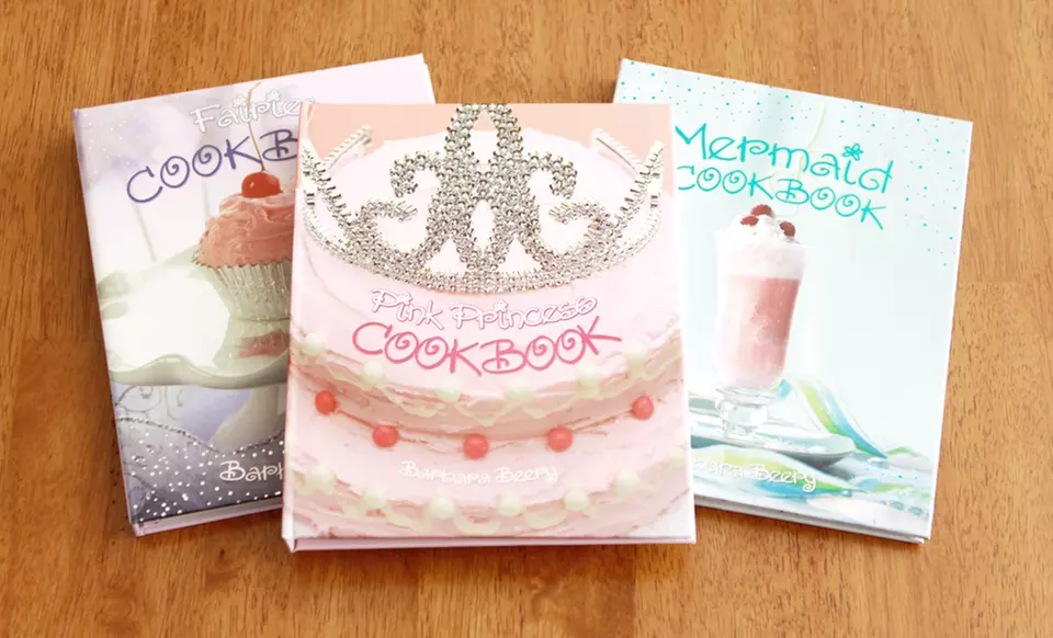 Kids' Pink Princess, Fairies, and Mermaid Cookbook Bundle. Free Shipping. - Primary Image