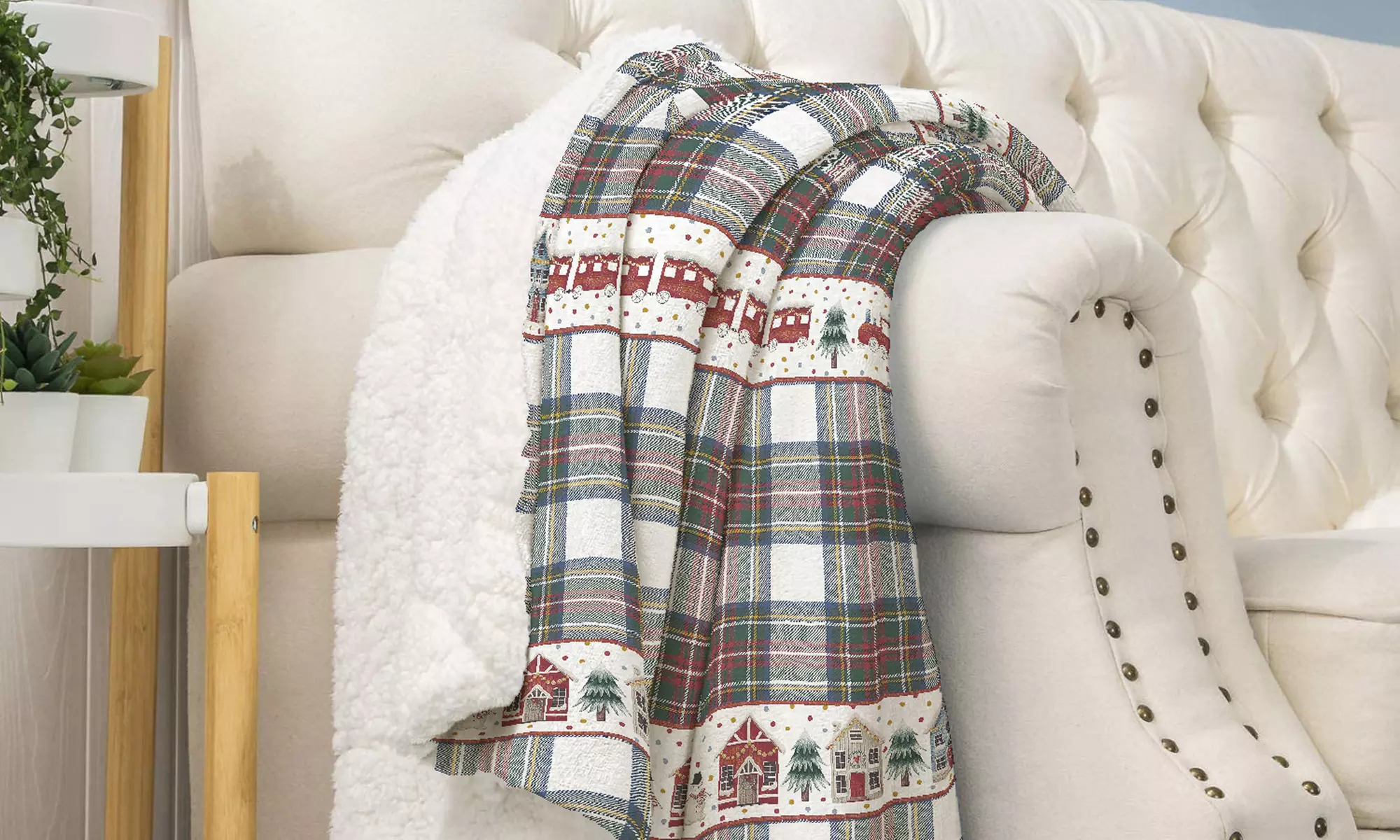 Couverture en sherpa et microfibre