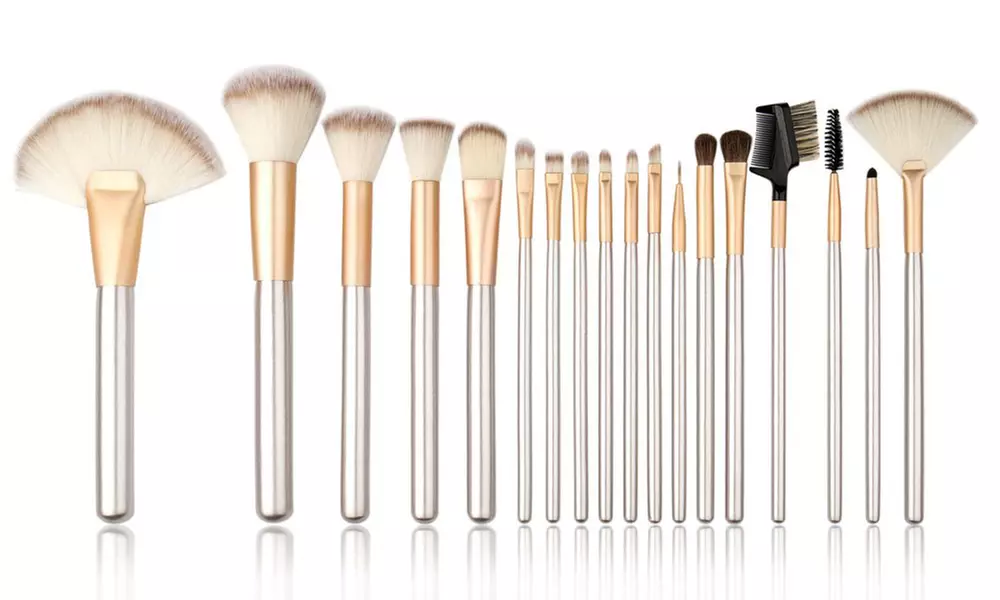 One or Two 12-Piece Champagne Make-Up Brush Sets - Primary Image
