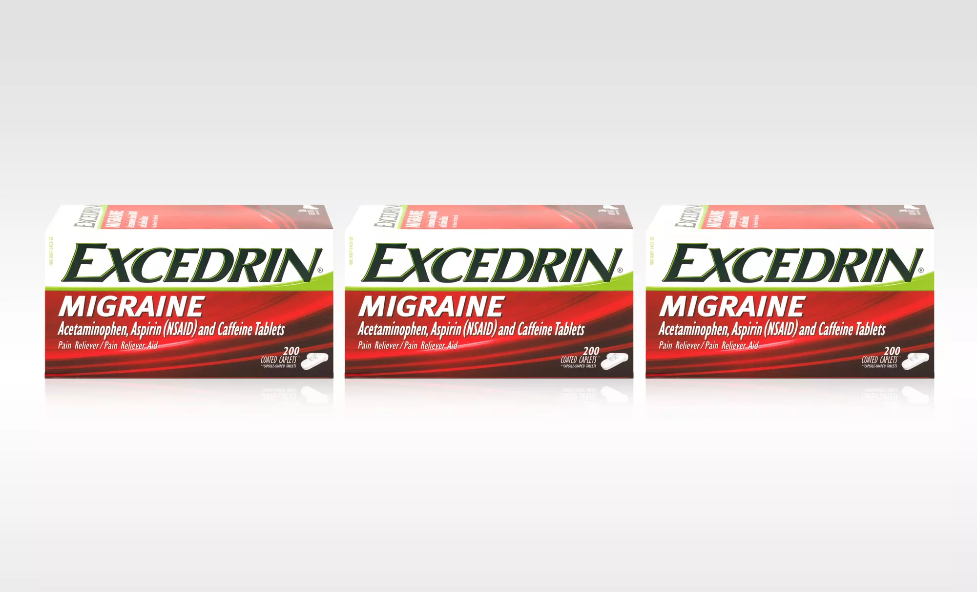 Excedrin Migraine Caplets; 3-Pack of 200ct. Bottles + 5% Back in Groupon Bucks - Primary Image