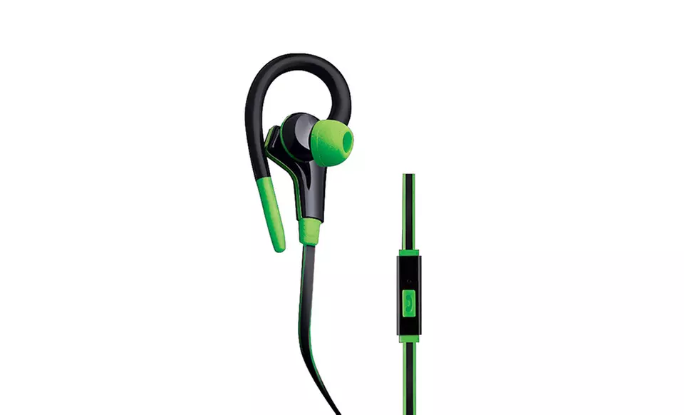 Merkury Innovations Sport Earbuds with Mic and Inline Controls. Multiple Colors Available. Free Returns.   - Second Medium