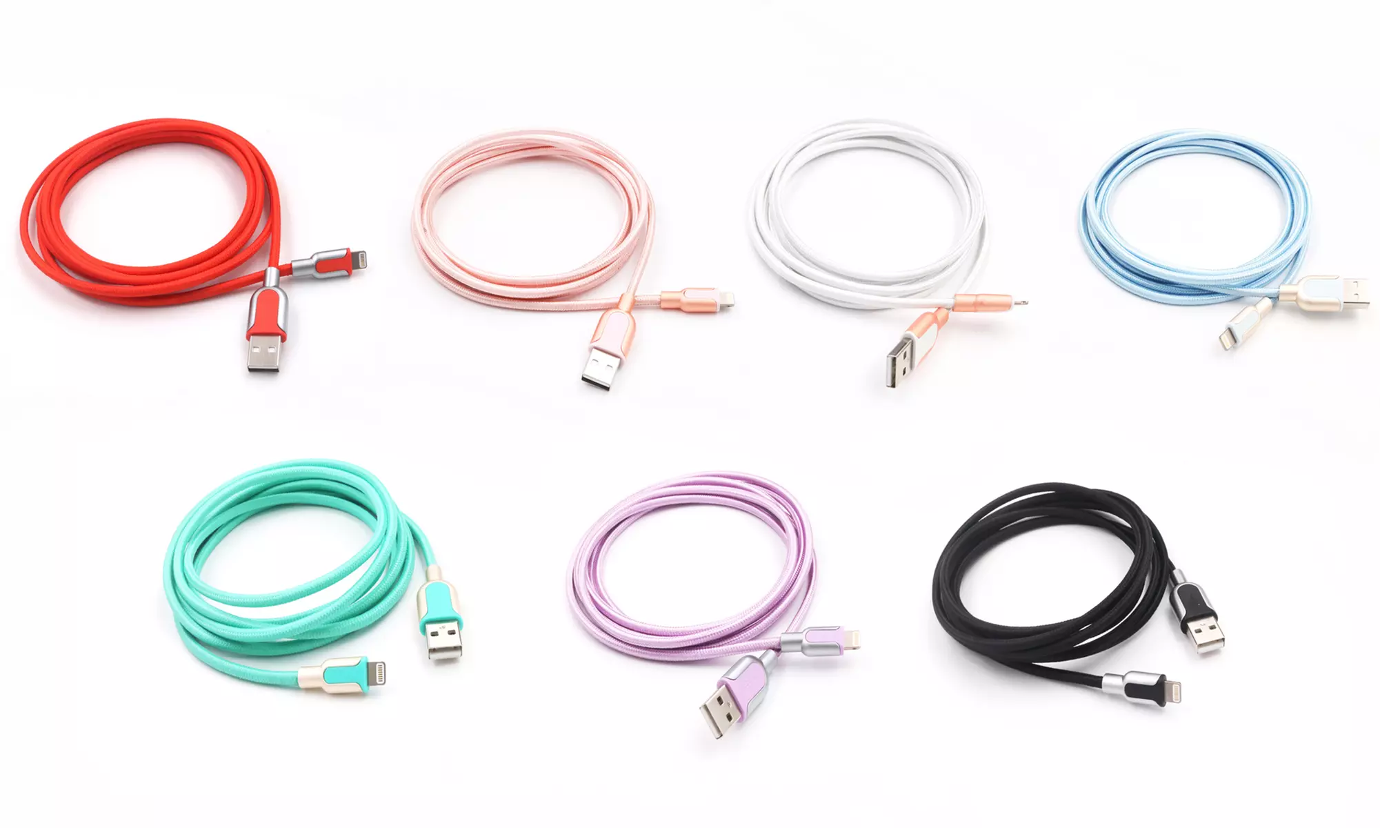 Gabba Goods 6-Foot Apple MFi-Certified Lightning Cables in Pastel Colors - Primary Image