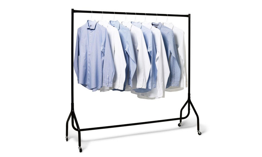 Image 1: 3ft, 4ft, 5ft or 6ft Heavy-Duty Steel Clothes Rail