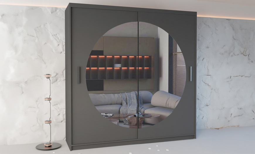 Image 3: Double Sliding Mirror Door Wardrobe