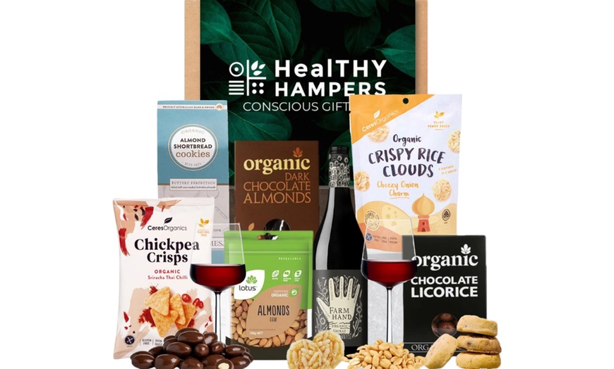 Image 7: Vegan Whiskey, Moet Champagne Vegan, Organic Nibbles Hamper & More