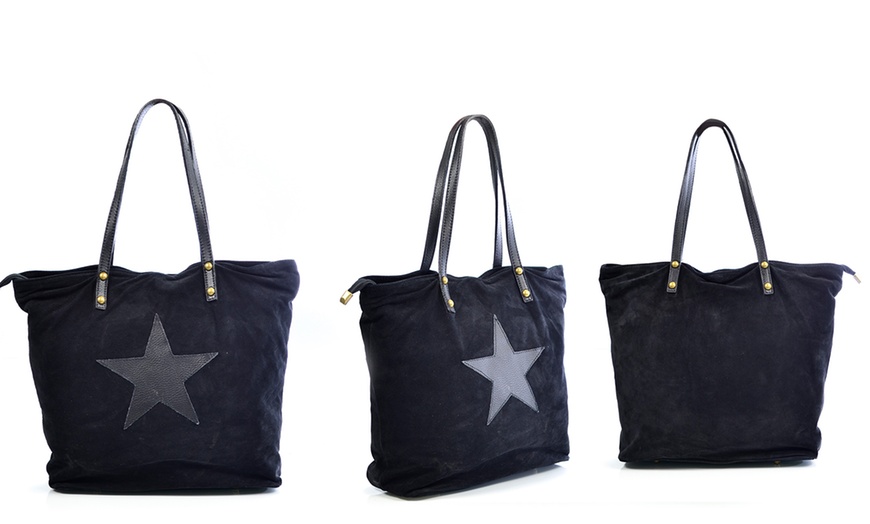 Image 4: Sac cabas en cuir nubuck 