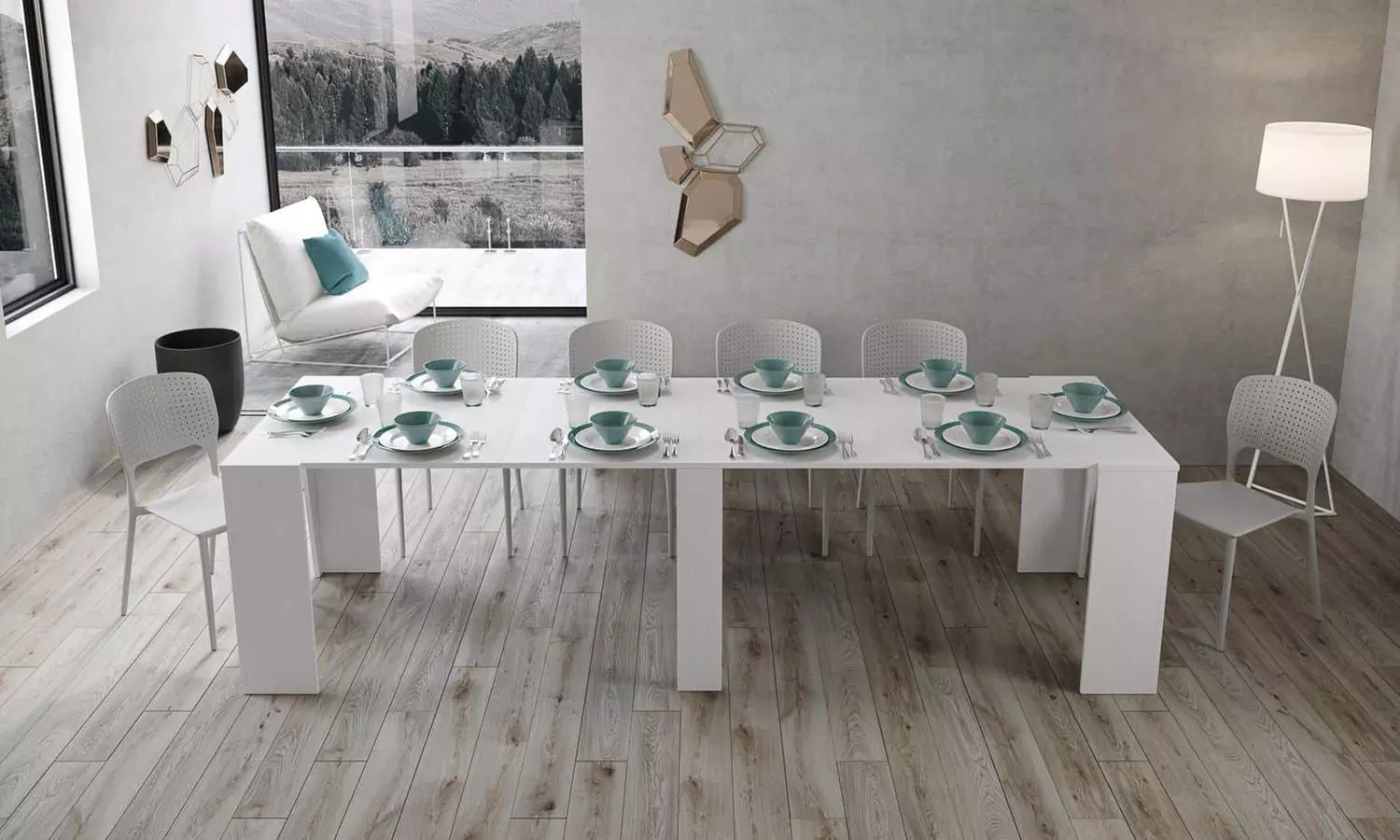 Tavolo Consolle Bakari estensibile Made in Italy