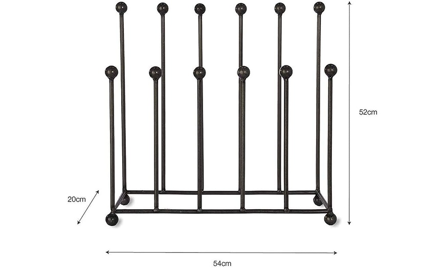 Image 2: Neo Steel Black Powder-Coated Boot Rack