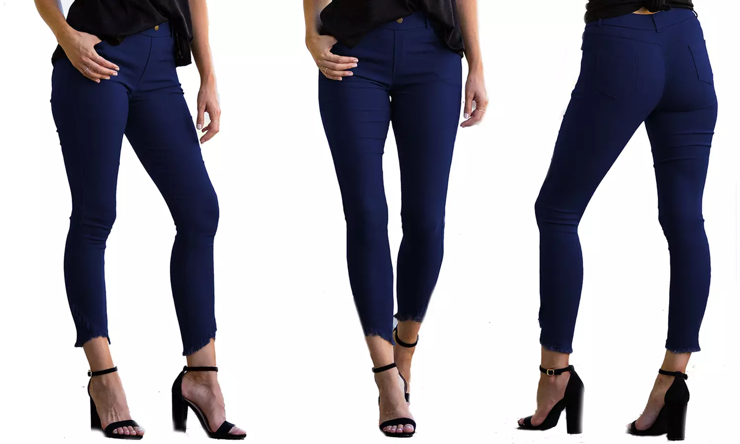 Women's Frayed Tulip-Hem Jeggings. Plus Sizes Available. - Second Medium