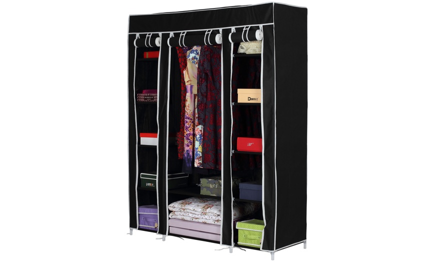 Image 27: Corner Canvas Wardrobe